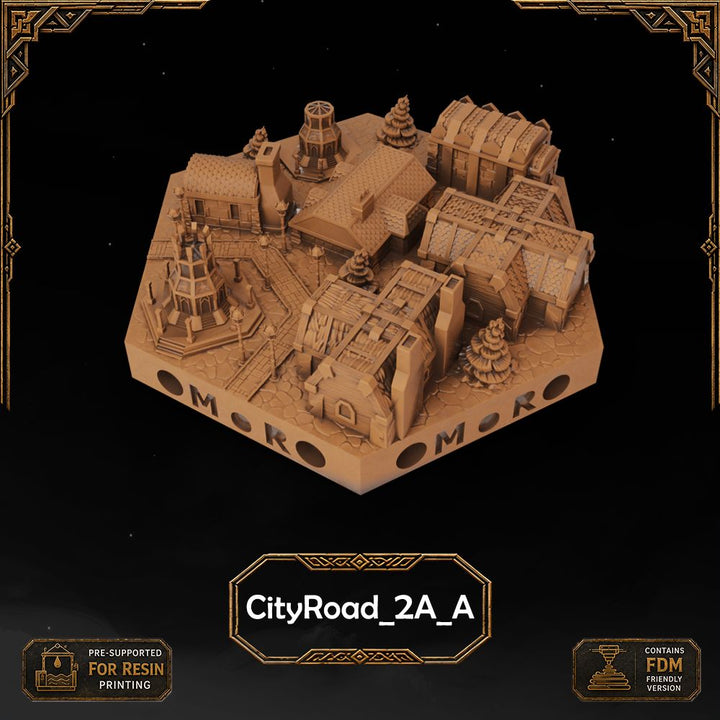 Dwarven City Road Tiles printable STL tile preview 18 — included tile image 18