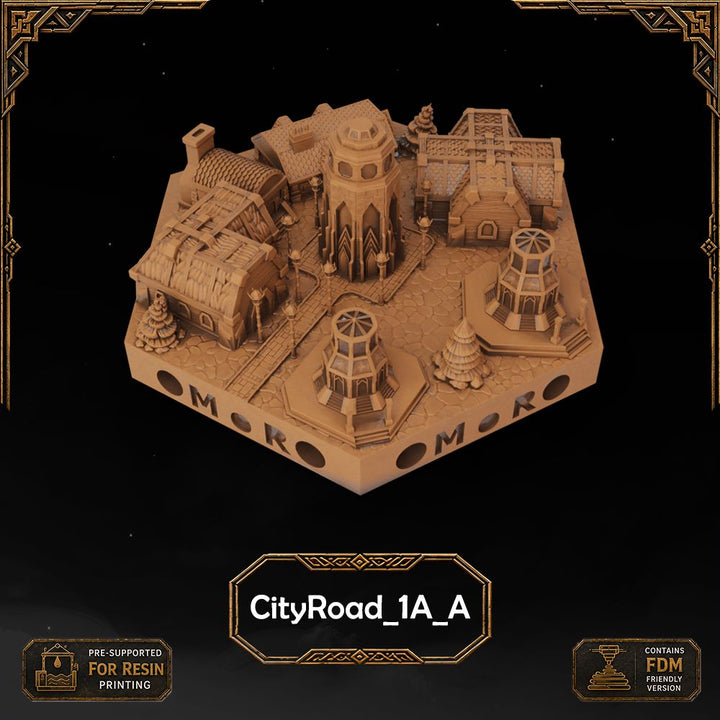 Dwarven City Road Tiles printable STL tile preview 19 — included tile image 19