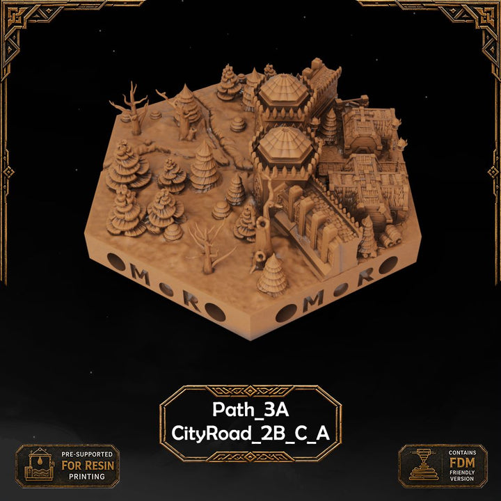 Dwarven City Wall Tiles printable STL tile preview 2 — included tile image 2
