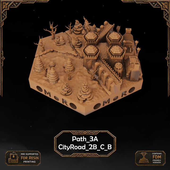 Dwarven City Wall Tiles printable STL tile preview 3 — included tile image 3