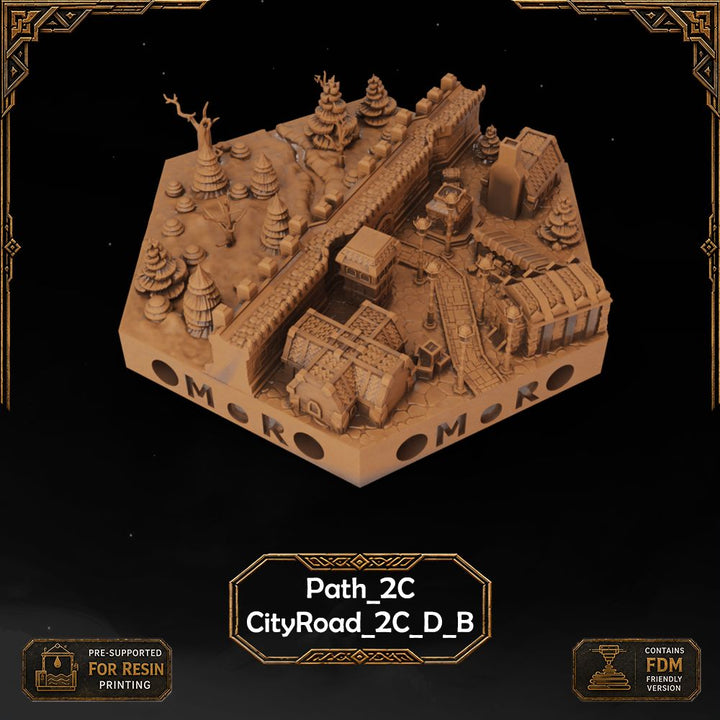 Dwarven City Wall Tiles printable STL tile preview 4 — included tile image 4