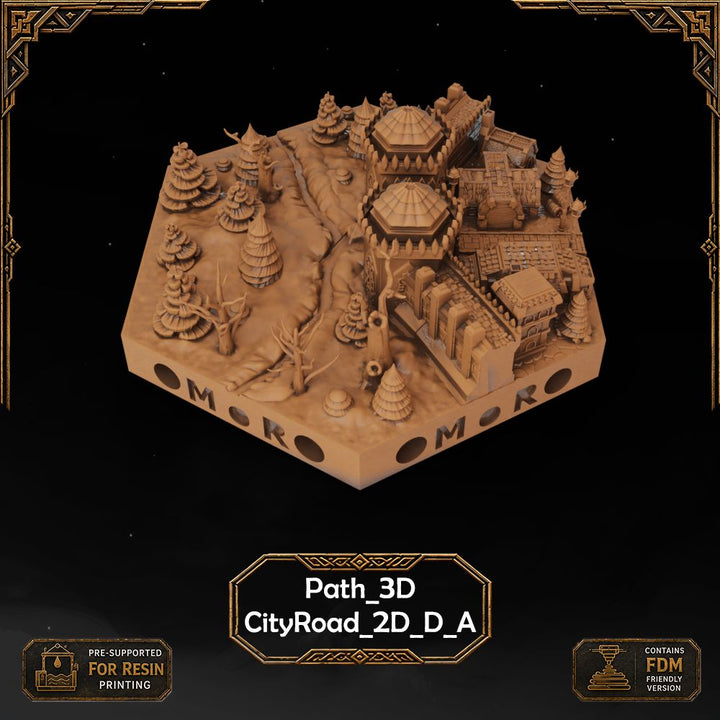 Dwarven City Wall Tiles printable STL tile preview 5 — included tile image 5