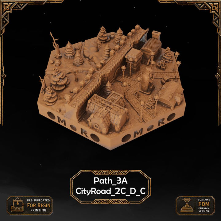 Dwarven City Wall Tiles printable STL tile preview 6 — included tile image 6