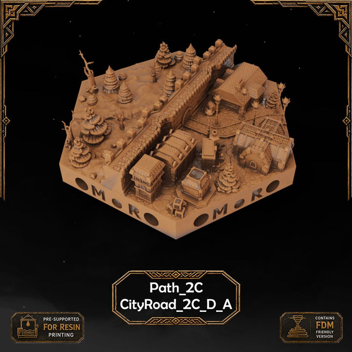 Dwarven City Wall Tiles printable STL tile preview 10 — included tile image 10