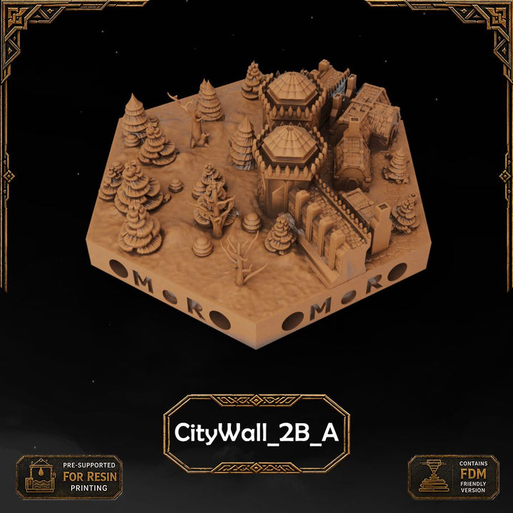 Dwarven City Wall Tiles printable STL tile preview 11 — included tile image 11