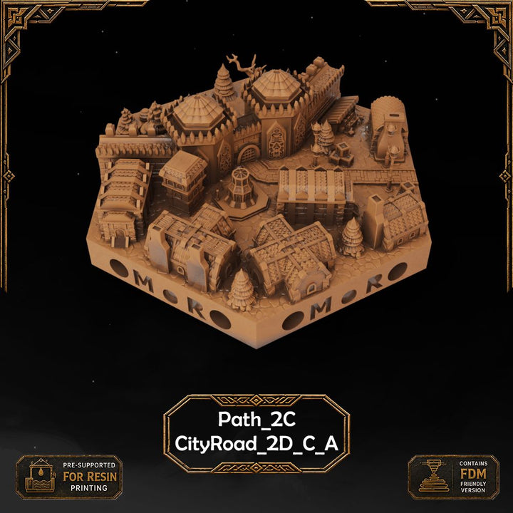 Dwarven City Wall Tiles printable STL tile preview 16 — included tile image 16