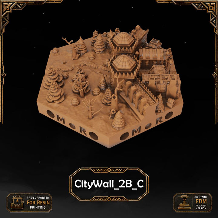 Dwarven City Wall Tiles printable STL tile preview 20 — included tile image 20