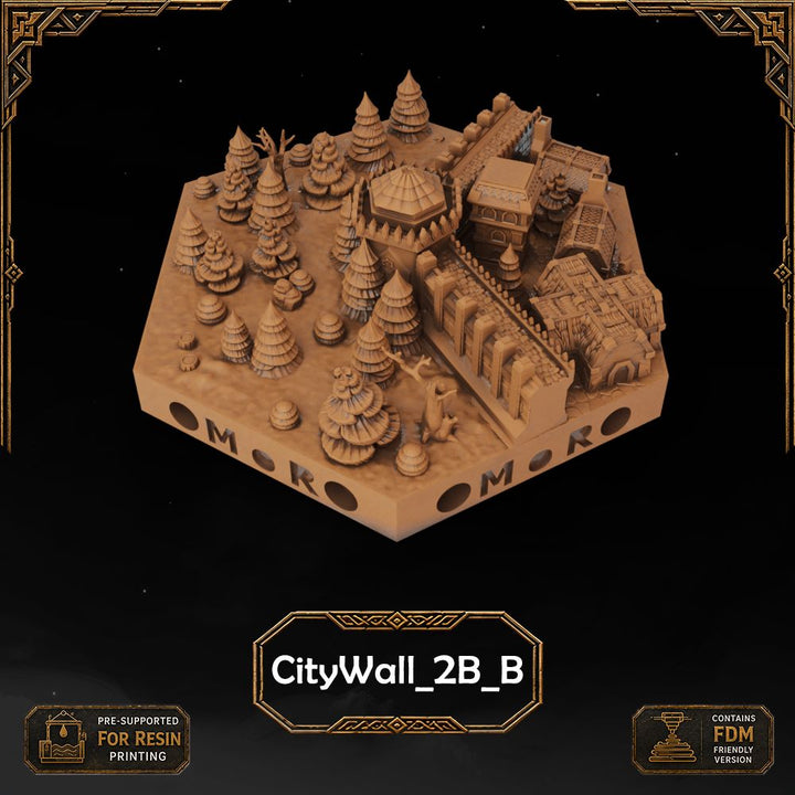 Dwarven City Wall Tiles printable STL tile preview 21 — included tile image 21