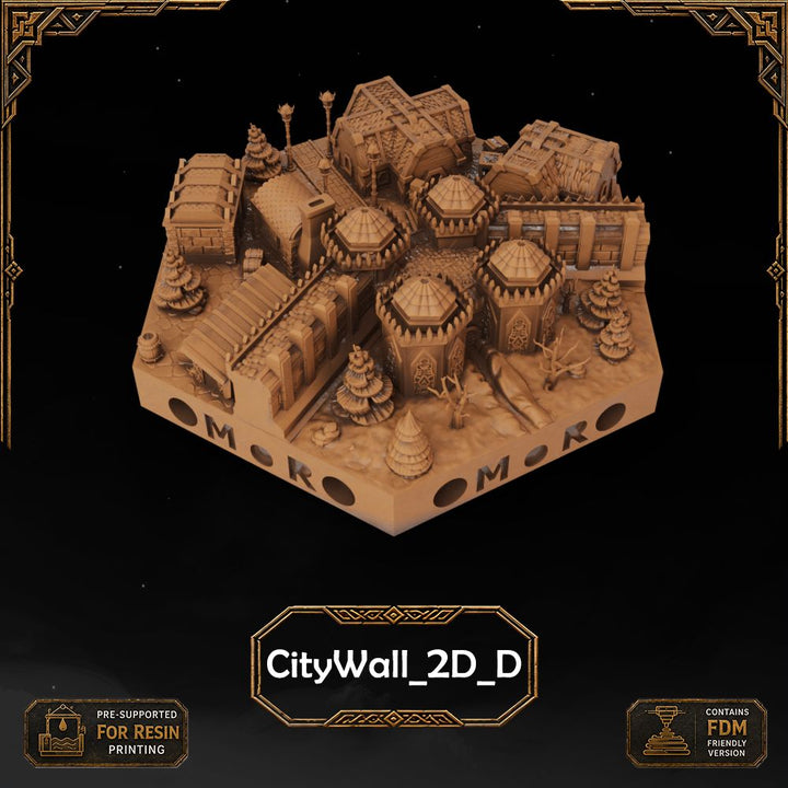 Dwarven City Wall Tiles printable STL tile preview 23 — included tile image 23