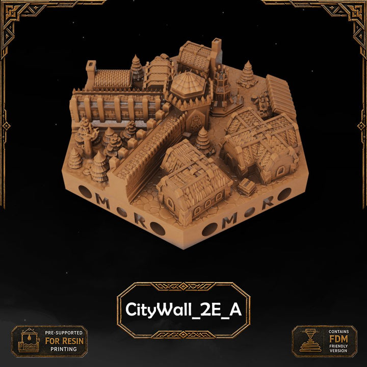 Dwarven City Wall Tiles printable STL tile preview 34 — included tile image 34