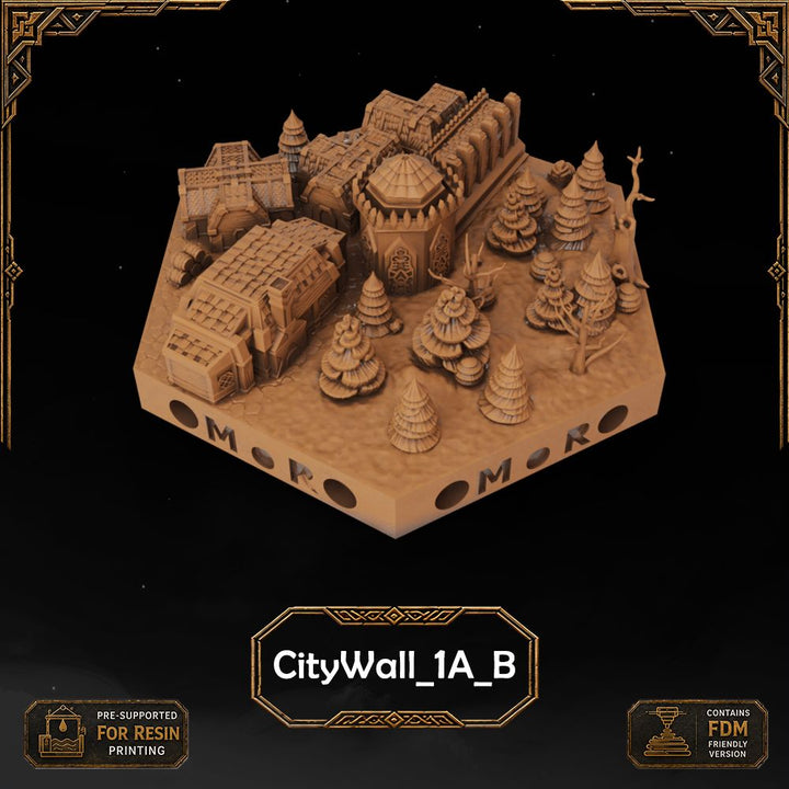 Dwarven City Wall Tiles printable STL tile preview 35 — included tile image 35