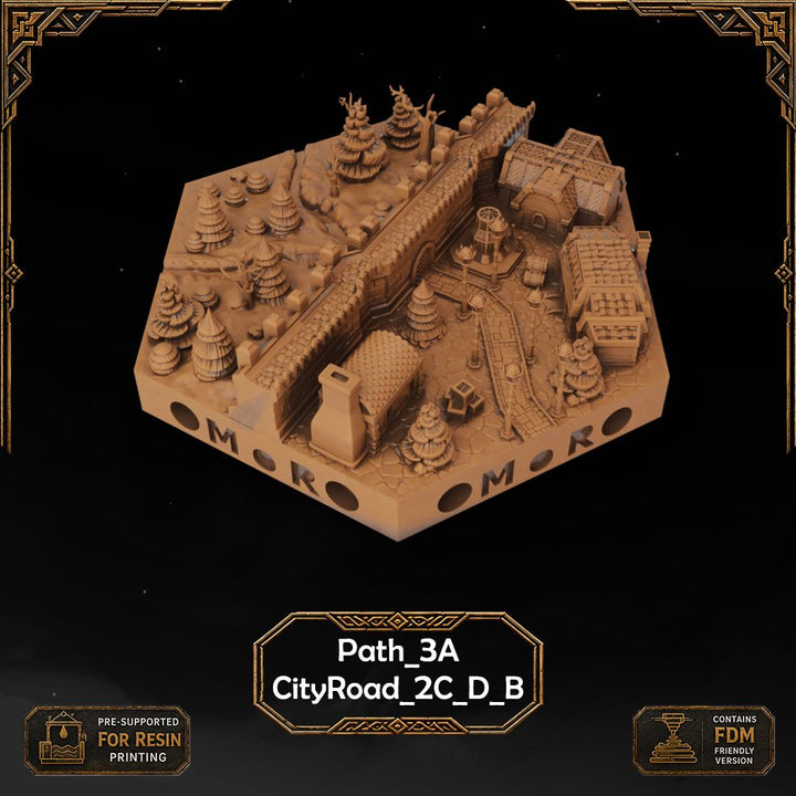 Dwarven City Wall Tiles printable STL tile preview 36 — included tile image 36