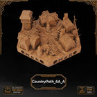 Dwarven Country Path Tiles printable STL tile preview 2