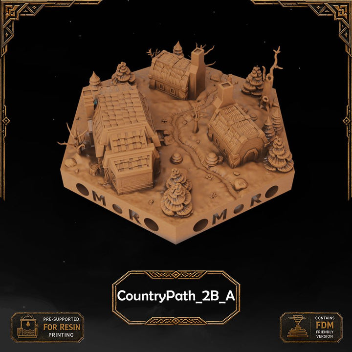 Dwarven Country Path Tiles printable STL tile preview 6 — included tile image 6