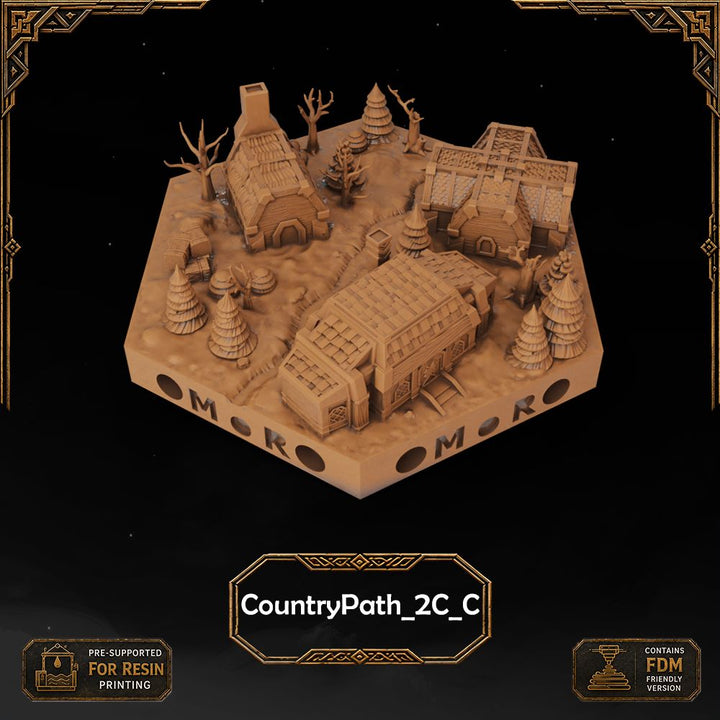 Dwarven Country Path Tiles printable STL tile preview 7 — included tile image 7