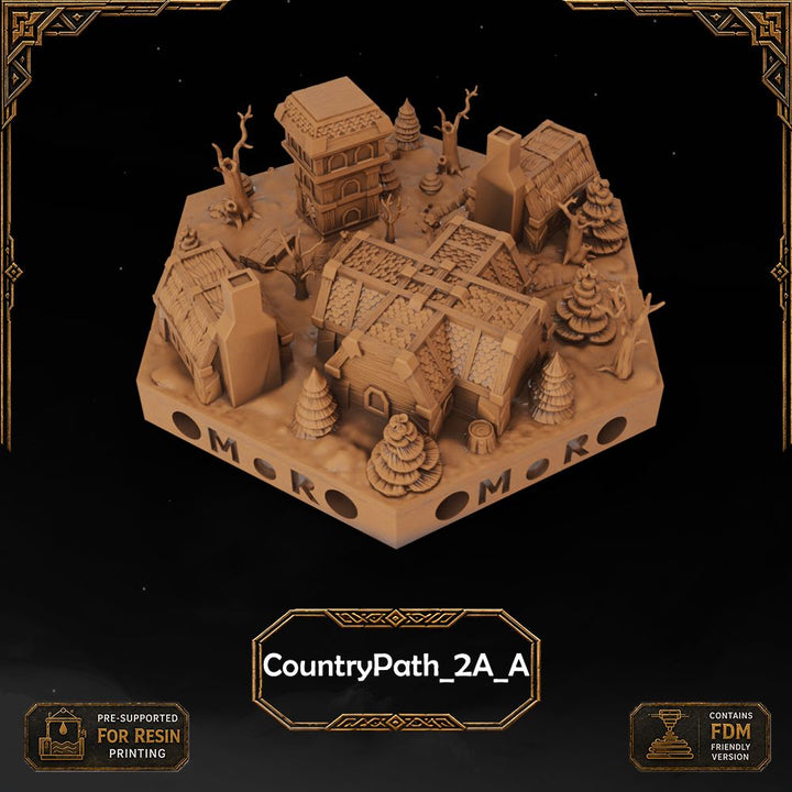 Dwarven Country Path Tiles printable STL tile preview 8 — included tile image 8