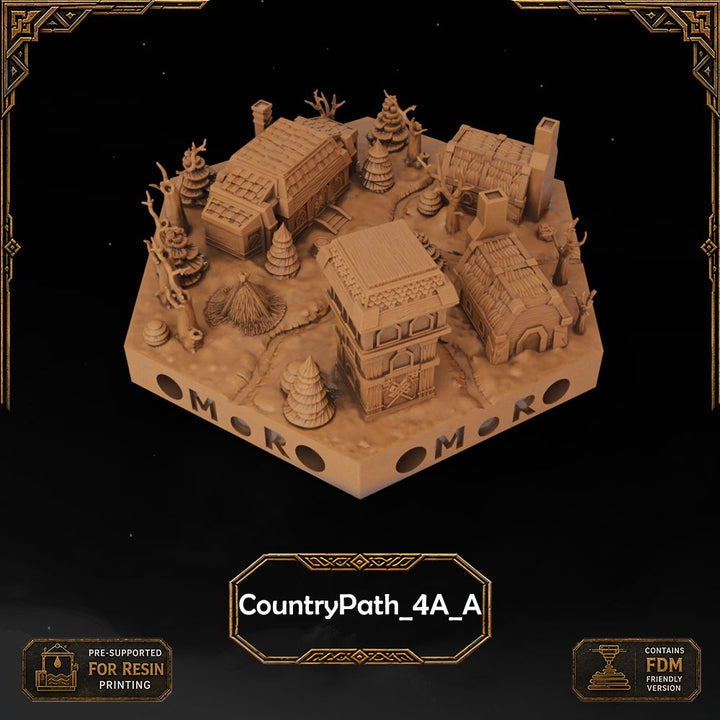 Dwarven Country Path Tiles printable STL tile preview 9 — included tile image 9