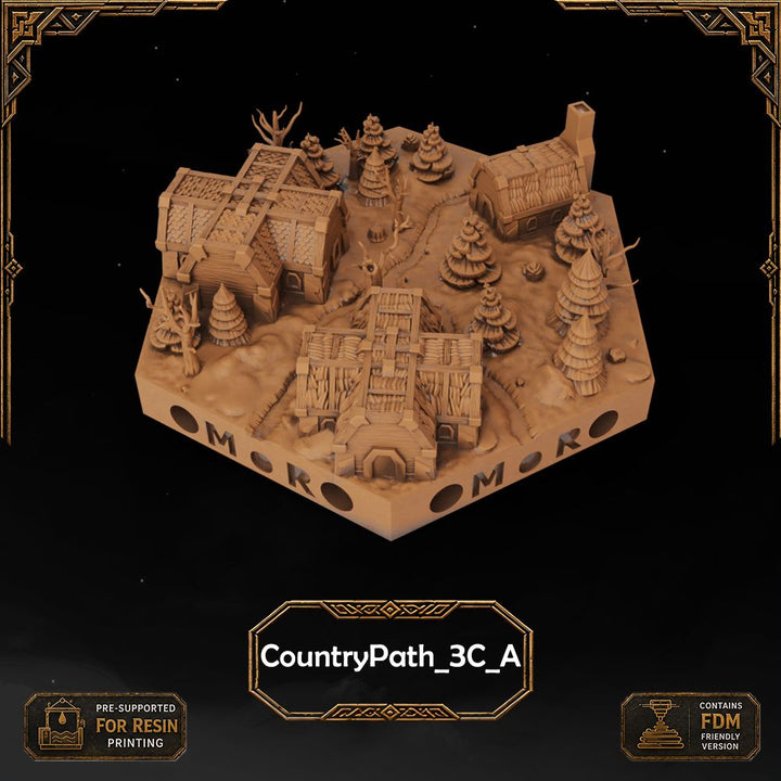 Dwarven Country Path Tiles printable STL tile preview 10 — included tile image 10