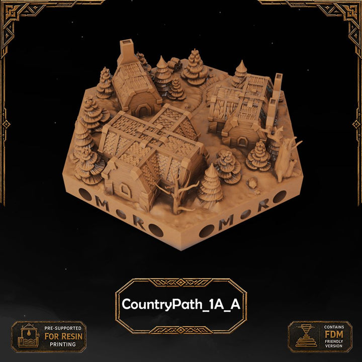 Dwarven Country Path Tiles printable STL tile preview 13 — included tile image 13