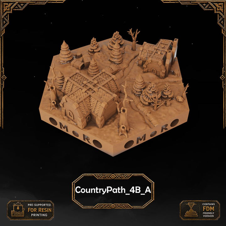 Dwarven Country Path Tiles printable STL tile preview 15 — included tile image 15