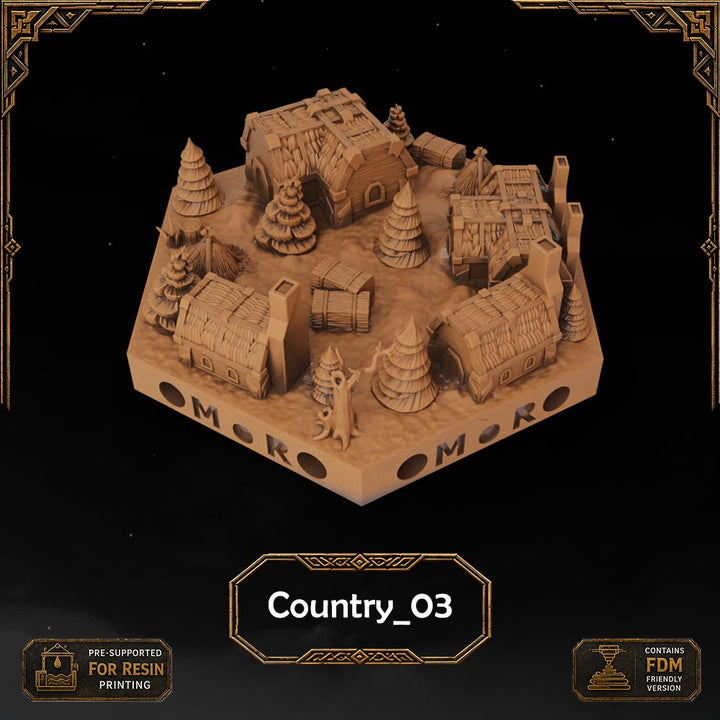 Dwarven Country Tiles printable STL tile preview 5 — included tile image 5