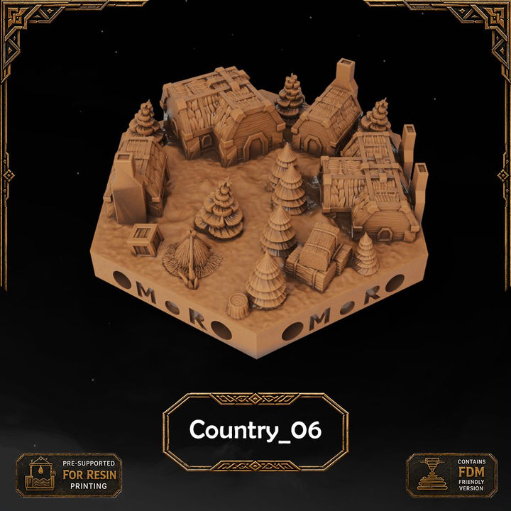 Dwarven Country Tiles printable STL tile preview 7 — included tile image 7