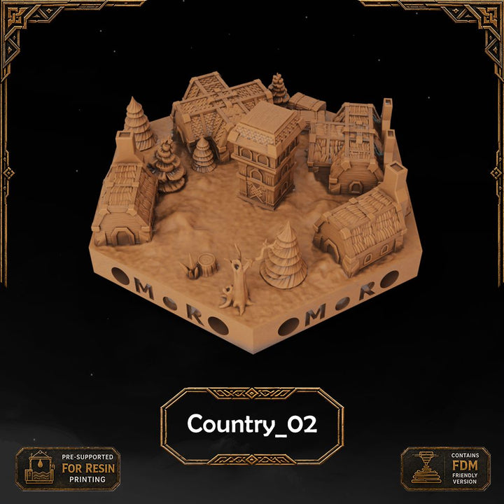 Dwarven Country Tiles printable STL tile preview 8 — included tile image 8