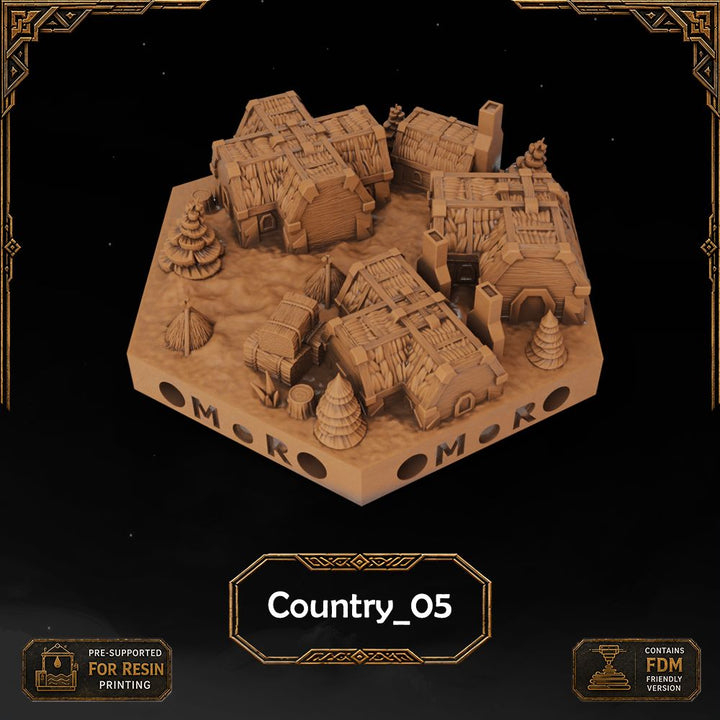 Dwarven Country Tiles printable STL tile preview 9 — included tile image 9