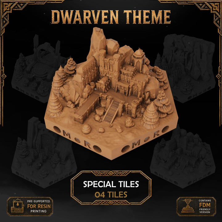 Dwarven Special Tiles printable STL tile preview 1 — included tile image 1