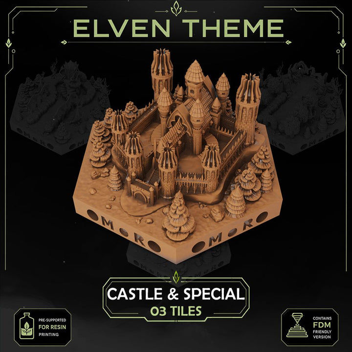 Elven Castle & Special Tiles printable STL tile preview 1 — included tile image 1