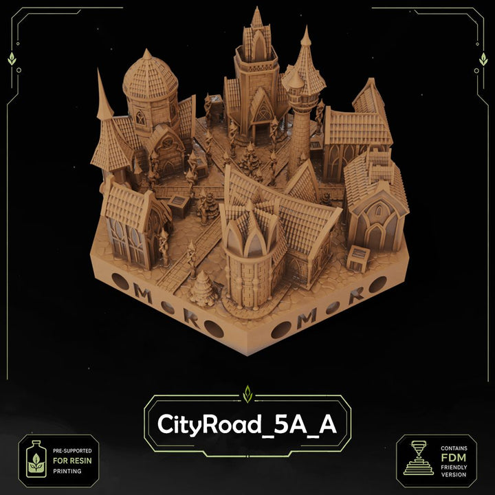 Elven City Road Tiles printable STL tile preview 2 — included tile image 2