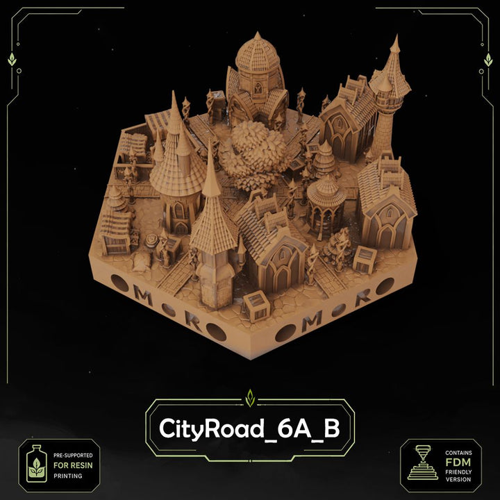 Elven City Road Tiles printable STL tile preview 3 — included tile image 3