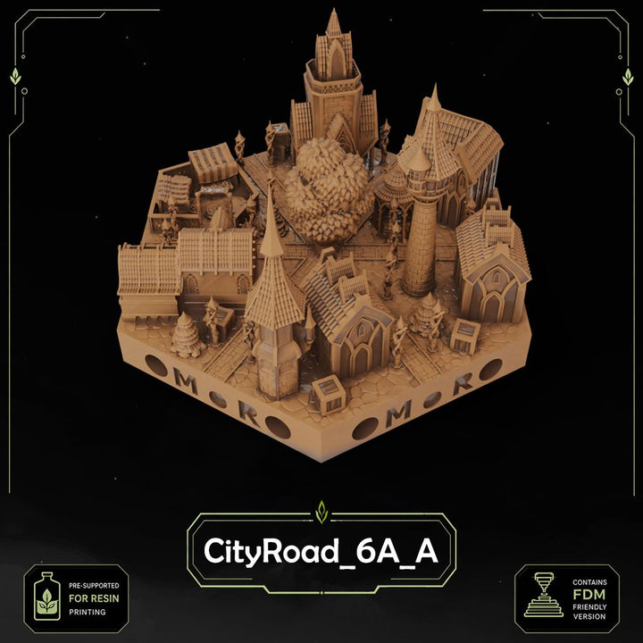 Elven City Road Tiles printable STL tile preview 4 — included tile image 4