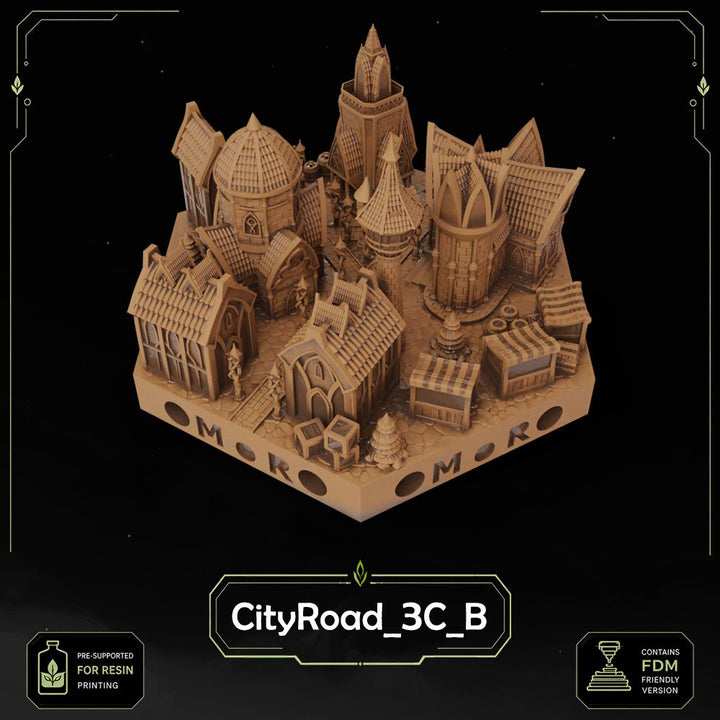 Elven City Road Tiles printable STL tile preview 5 — included tile image 5