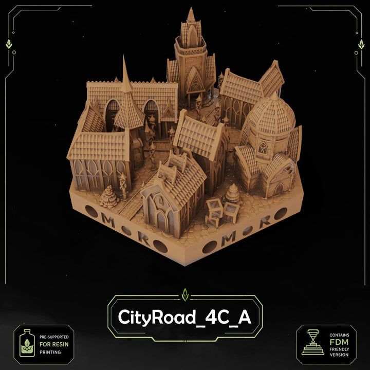 Elven City Road Tiles printable STL tile preview 6 — included tile image 6
