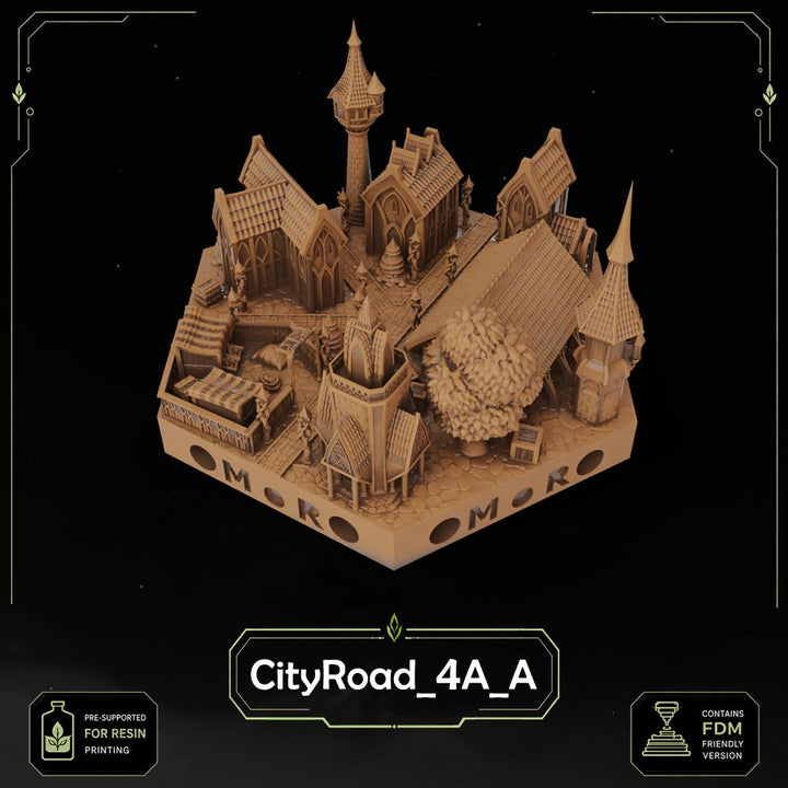 Elven City Road Tiles printable STL tile preview 9 — included tile image 9