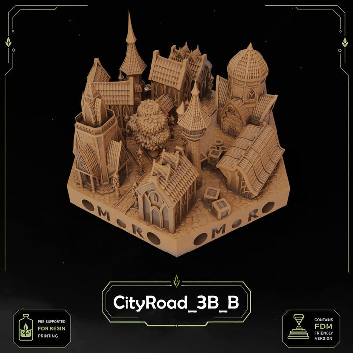 Elven City Road Tiles printable STL tile preview 12 — included tile image 12