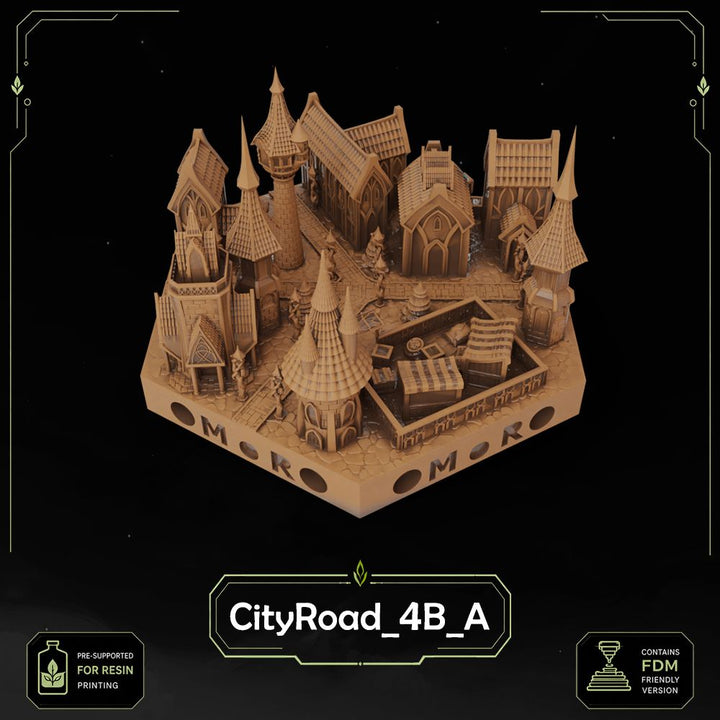 Elven City Road Tiles printable STL tile preview 14 — included tile image 14