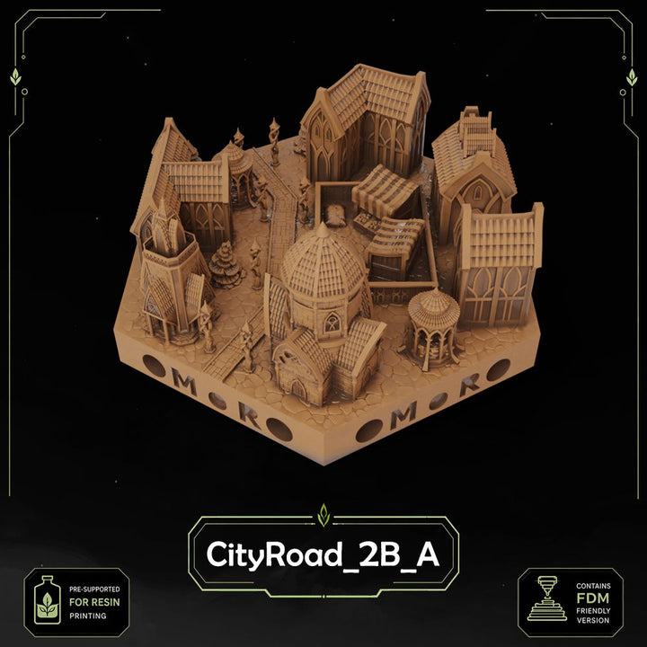 Elven City Road Tiles printable STL tile preview 15 — included tile image 15