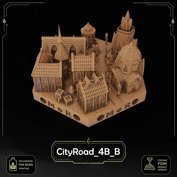 Elven City Road Tiles printable STL tile preview 16 — included tile image 16