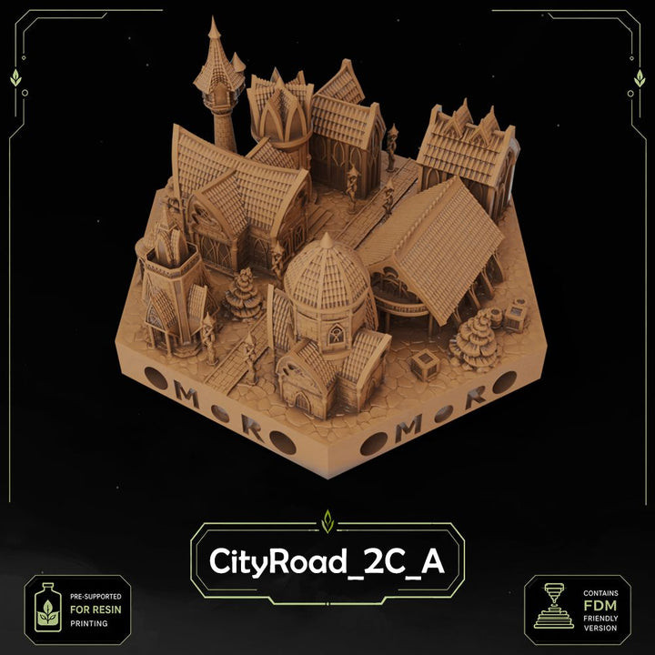 Elven City Road Tiles printable STL tile preview 17 — included tile image 17