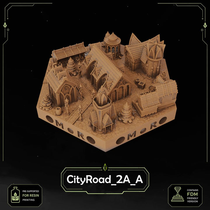 Elven City Road Tiles printable STL tile preview 18 — included tile image 18