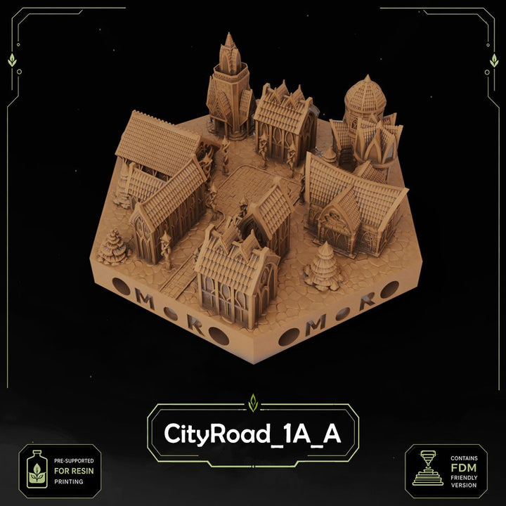 Elven City Road Tiles printable STL tile preview 19 — included tile image 19