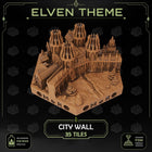 Elven City Wall Tiles printable STL tile preview 2