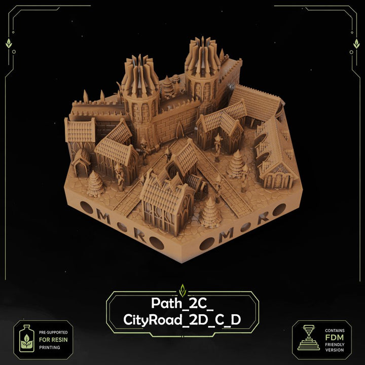 Elven City Wall Tiles printable STL tile preview 3 — included tile image 3