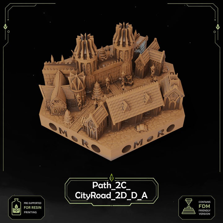 Elven City Wall Tiles printable STL tile preview 5 — included tile image 5