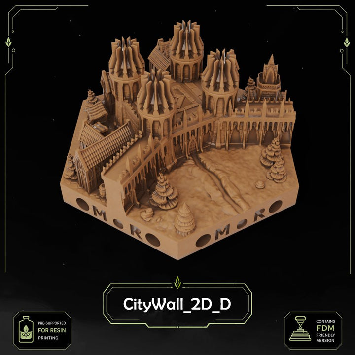 Elven City Wall Tiles printable STL tile preview 6 — included tile image 6