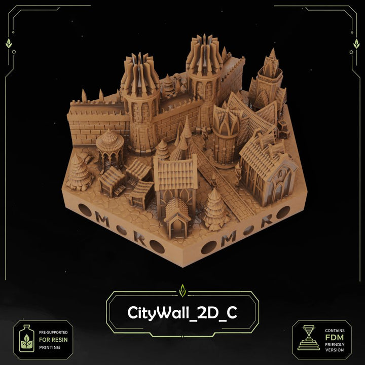 Elven City Wall Tiles printable STL tile preview 7 — included tile image 7
