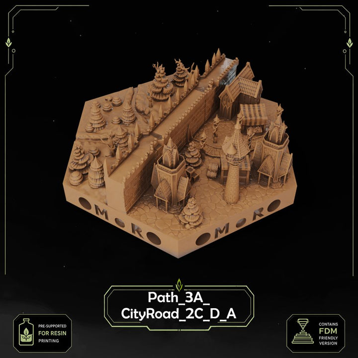 Elven City Wall Tiles printable STL tile preview 8 — included tile image 8