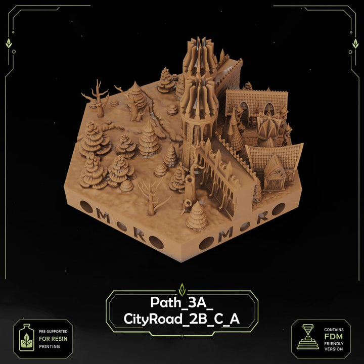 Elven City Wall Tiles printable STL tile preview 10 — included tile image 10